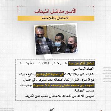 الأسير مناضل انفيعات عزل انفرادي ومعاناة صحية