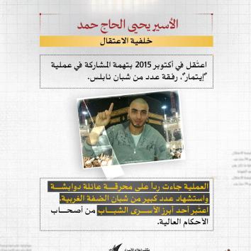 الأسير يحيى الحاج حمد.. المؤبد المكرر وصمود المعرفة خلف القضبان