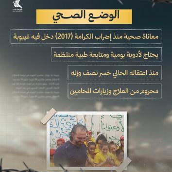 الأسير فادي أبو عطية.. 15 عاماً أورثته أمراضاً واعتقال إداري يسرق شبابه