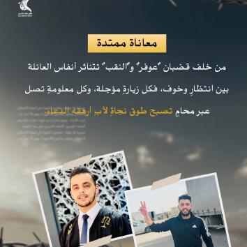 الأسيران الشقيقان عزمي وحمزة أبو هليل.. جرحان في قلبٍ واحد بين الإهمال الطبي والاعتقال الإداري