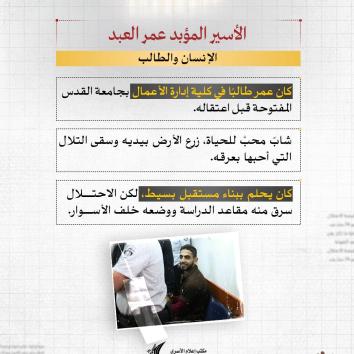 الأسير المؤبد عمر العبد.. ابتسامةُ الثورة وصبرُ السنوات التسع