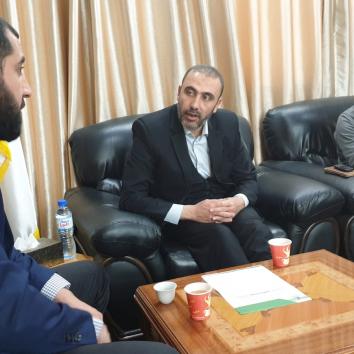 زيارة مكتب إعلام الأسرى لوزارة الأوقاف بمدينة غزة للتعاون في تنفيذ فعاليات يوم الأسير 2020