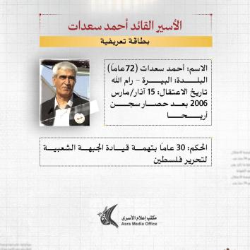 الأسير القائد أحمد سعدات.. صوت المقاومة خلف القضبان