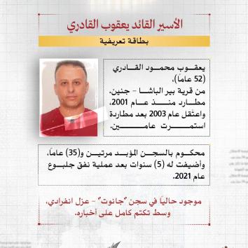 الأسير القائد يعقوب القادري.. أيقونة نفق الحرية وعزلة قاسية